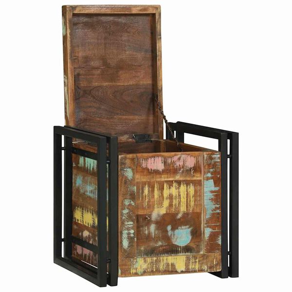 vidaXL Geymslukassi með geymslu 40 x 40 x 40 cm Gegnheill akasíuviður