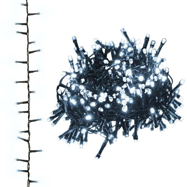 vidaXL Fyrirferðarlítil LED Sería með 2000 Kaldhvítur Ljósum 45 m PVC