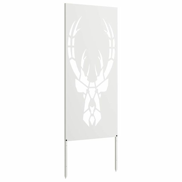 vidaXL Garðs búnað skjár Hvítt 50 x 140 cm Kalt rúllað stál