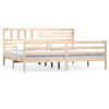vidaXL R&uacute;mgrind 180x200 cm Super King Gegnheill Vi&eth;ur