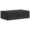 vidaXL Veggfestu hli&eth;artafla Svartur 59 x 34,5 x 17 cm Samsettur vi&eth;ur