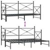 vidaXL Daybed me&eth; r&uacute;llu &aacute;n d&yacute;nu Svartur 75x190 cm St&aacute;l
