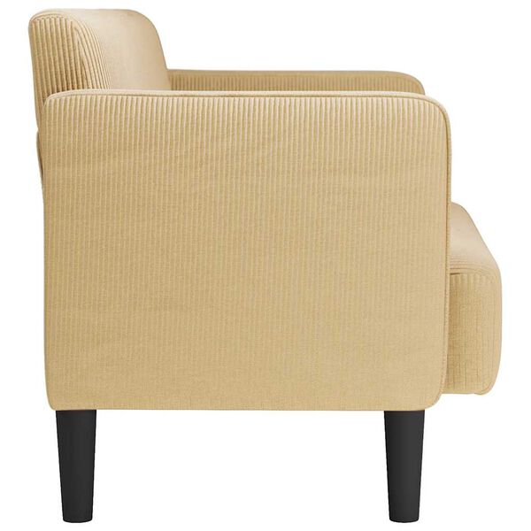vidaXL Loveseat S&oacute;fi Gr&aelig;ngr&aacute;r 109 cm corduroy D&uacute;kur