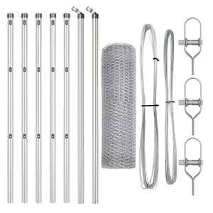 vidaXL Gir&eth;ingarp&oacute;stur Silfur 10 x 0,4 m (13 mm net) St&aacute;l