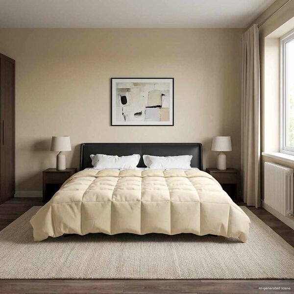 vidaXL Sumars&aelig;ng S&iacute;&eth;la&eth; Rj&oacute;malitur 200 x 200 cm M&iacute;kr&oacute;f&iacute;ber