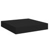 vidaXL Vegghengdar Hillur 2 stk. Svartar 23x23,5x3,8 cm MDF