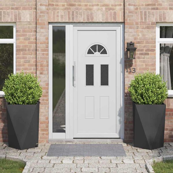 vidaXL Pl&ouml;ntuker 2 pcs Svartur 50 x 50 x 75 cm St&aacute;l