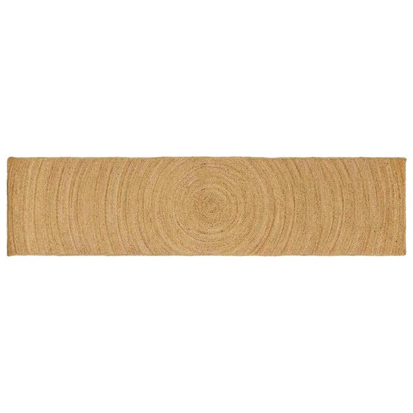 vidaXL Sv&aelig;&eth;isteppi R&eacute;tthyrningur Br&uacute;nn 80 x 400 cm J&uacute;ta