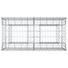 vidaXL Gabion h&aelig;kka&eth; r&uacute;m Silfur 100 x 50 x 60 cm Galvaniserad st&aacute;l