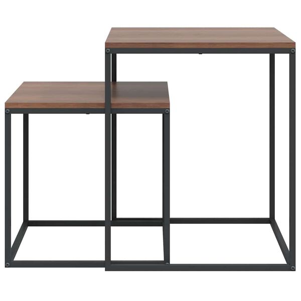 vidaXL S&oacute;fabor&eth;ssett 2 stk. Samsettur Vi&eth;ur og M&aacute;lmur