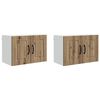 vidaXL Eldh&uacute;s sk&aacute;pur 2 pcs Artisan Eik 60 x 31 x 40 cm Samsettur vi&eth;ur