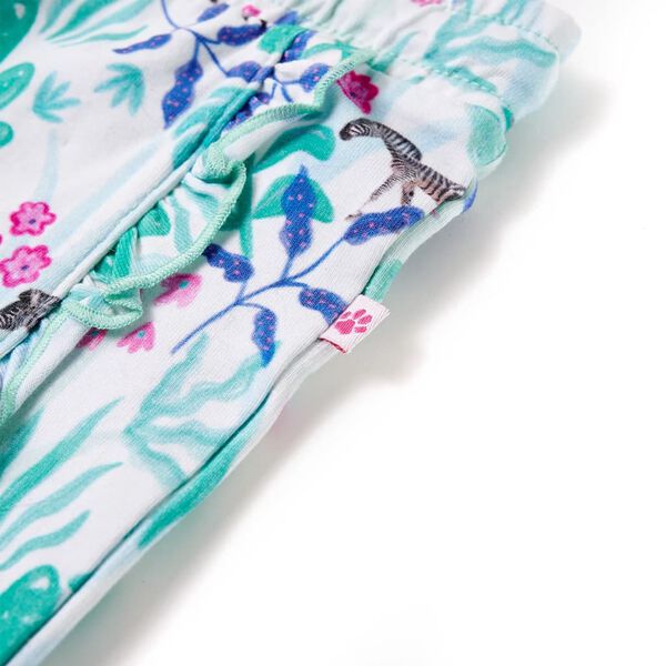 Barnastuttbuxur me&eth; Reyri&thorn;veng Drappa&eth;ar og D&ouml;kkmyntugr&aelig;nar 140