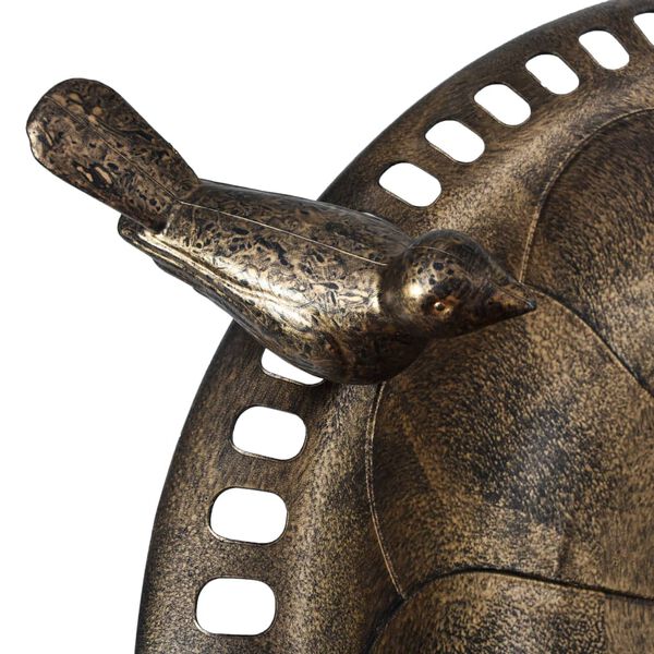 vidaXL Fuglabað Bronslitað Plast