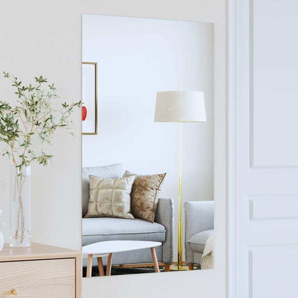 vidaXL Veggspegel R&eacute;tthyrningur 100 x 60 cm hertu&eth; gler