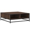 vidaXL s&oacute;fabor&eth; Br&uacute;n eik 80x80x30 cm Hanna&eth;ur vi&eth;ur og m&aacute;lmur