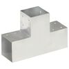 vidaXL Samskeyti fyrir Bj&aacute;lka T-laga Galvanisera&eth;ur M&aacute;lmur 101x101 mm