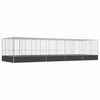 vidaXL St&oacute;rt Fuglab&uacute;r me&eth; Framlengingu Silfurlita&eth; 932x307x212 cm St&aacute;l