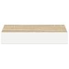 vidaXL Vegghengdar Hillur 4 stk. Eikarlitur & Hvítur 23x23,5x3,8cm MDF