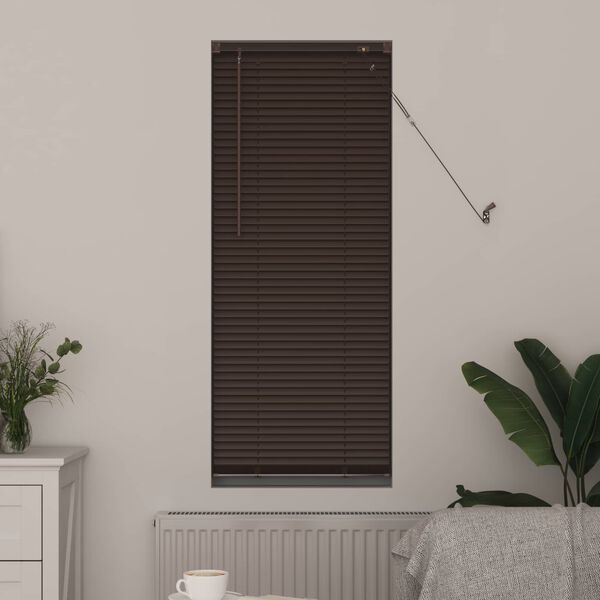 vidaXL Venes&iacute;skur blindur D&ouml;kk br&uacute;nn me&eth; mynstri 150 x 40 cm PVC