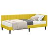 vidaXL Hornar&uacute;m rammi me&eth; d&yacute;nu me&eth; h&ouml;fu&eth;gafl 2 pcs Gulur Flauel