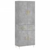 vidaXL H&aacute;r Sk&aacute;pur Steypugr&aacute;r 69,5x34x180 cm Samsettur Vi&eth;ur