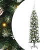 vidaXL Gervi mj&oacute; j&oacute;latr&eacute; me&eth; 150 LED me&eth; standi Gr&aelig;nn og hv&iacute;tur 120 cm