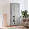 vidaXL H&aacute;r Sk&aacute;pur Steypugr&aacute;r 69,5x34x180 cm Samsettur Vi&eth;ur