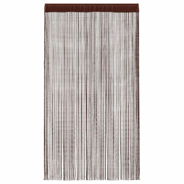 vidaXL Strengjagardínur 2 stk. 100x250 cm Brúnar
