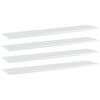 vidaXL B&oacute;kahillur 4 stk. H&aacute;glans Hv&iacute;tar 100x20x1,5 cm Sp&oacute;naplata