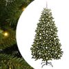 vidaXL Gervi j&oacute;latr&eacute; me&eth; 300 LED Gr&aelig;nn 180 cm PVC og m&aacute;lmur