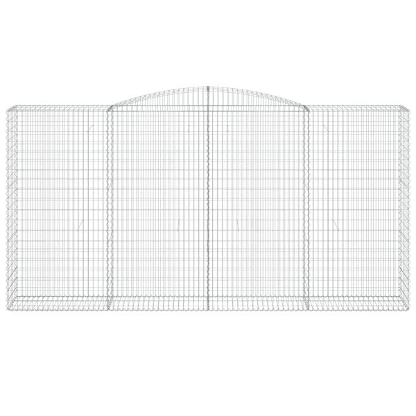 vidaXL Bogadreginn Grj&oacute;tkassi 400x50x200/220 cm Sinkh&uacute;&eth;a&eth; J&aacute;rn