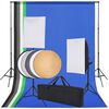 vidaXL St&uacute;d&iacute;&oacute;b&uacute;na&eth;ur me&eth; 5 Litu&eth;um Baktj&ouml;ldum og 2 Softboxum