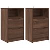 vidaXL N&aelig;turbor&eth; 2 pcs Br&uacute;nn eik 40 x 30 x 467 cm Samsettur vi&eth;ur