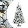 vidaXL Gervi hengdu j&oacute;latr&eacute; me&eth; 150 LED Hv&iacute;tt 150 cm PE og PVC