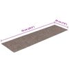 vidaXL Stigamottur sjálflímandi 15 stk 76x20 cm beige rétthyrndar