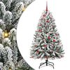 vidaXL Gervi j&oacute;latr&eacute; me&eth; 150 LED Gr&aelig;nn og hv&iacute;tur 150 cm PVC og m&aacute;lmur