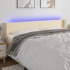 vidaXL LED h&ouml;fu&eth;gafl krem 203x16x78/88 cm Efni