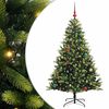 vidaXL Listilega Samanbrj&oacute;ta J&oacute;latr&eacute; 150 LED lj&oacute;s Gr&aelig;nn 150 cm