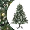 vidaXL Gervi j&oacute;latr&eacute; me&eth; 300 LED Gr&aelig;nn 210 cm PVC, plast og st&aacute;l