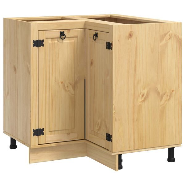 vidaXL Cabinet SKI Hunangsbjartur 60 x 32 x 40 cm Solid furuhikk