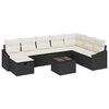 vidaXL Gar&eth;s&oacute;fa sett me&eth; p&uacute;&eth;i me&eth; geymslu 9 pcs p&oacute;l&yacute;rattan