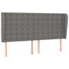 vidaXL H&ouml;f&eth;agafl me&eth; Eyrum 203x23x118/128 cm D&ouml;kkgr&aacute;tt Efni