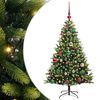 vidaXL Listilega Samanbrj&oacute;ta J&oacute;latr&eacute; 150 LED lj&oacute;s Gr&aelig;nn 120 cm