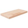 vidaXL Vegghilla 40x20x2,5 cm &Oacute;me&eth;h&ouml;ndla&eth;ur Gegnheill Eikarvi&eth;ur