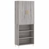 vidaXL H&aacute;r Sk&aacute;pur Gr&aacute;r Sonoma 69,5x34x180 cm Samsettur Vi&eth;ur