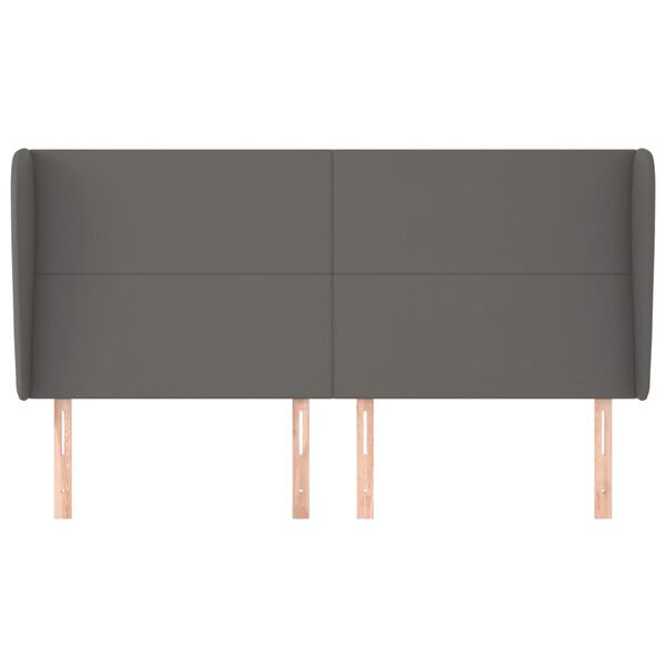 vidaXL H&ouml;f&eth;agafl me&eth; Eyrum 163x23x118/128 cm Gr&aacute;tt Gervile&eth;ur