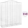 vidaXL Bogadreginn Grj&oacute;tkassi 10 stk. 200x50x220/240 cm Sinkh&uacute;&eth;a&eth; J&aacute;rn