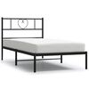 vidaXL M&aacute;lmr&uacute;mgrind me&eth; H&ouml;fu&eth;gafli Sv&ouml;rt 100x200 cm