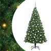vidaXL Gervi j&oacute;latr&eacute; me&eth; 300 LED Gr&aelig;nn 210 cm PVC, st&aacute;l og plast