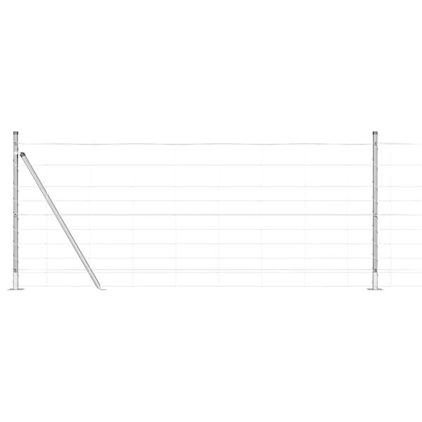 vidaXL Gir&eth;ingarp&oacute;stur Galvaniseru&eth; 25 x 1 m St&aacute;l